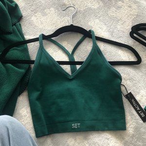 SET ACTIVE Ribbed V Bra in Mojito